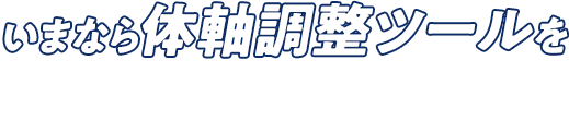いまなら体軸調整シールを